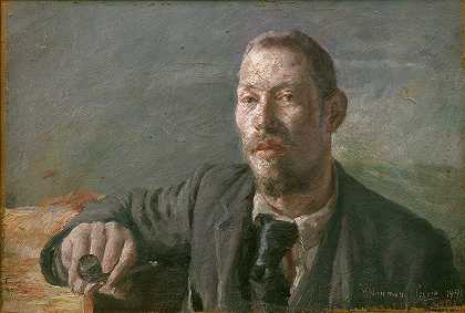 自画像`Self~portrait (1891) by Herman Norrman