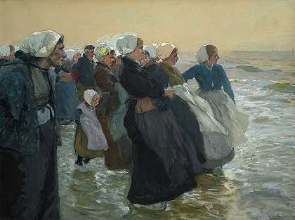 渔夫的妻子，1894年`Wives of fishmen, 1894 by Hans von Bartels