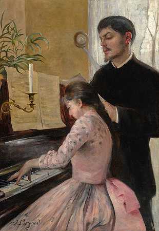 钢琴课`The Piano Lesson by Julie Delance-Feurgard