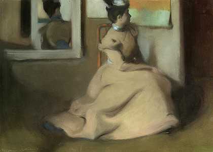 镜中的女士`The Lady by the mirror by Maxim Dethomas