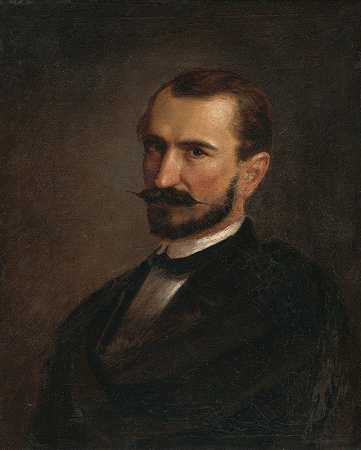 自画像`self~portrait (1870–1875) by Vojtech Klimkovič