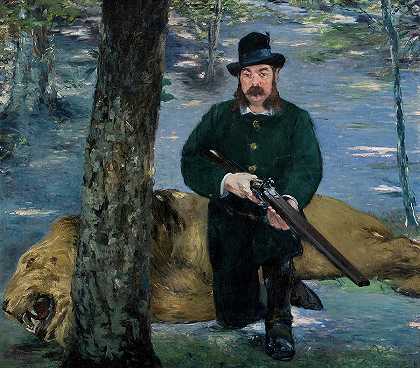 尤金·佩蒂塞特，《猎狮者》，1881年`Eugene Petuiset, the Lion Hunter, 1881 by Edouard Manet