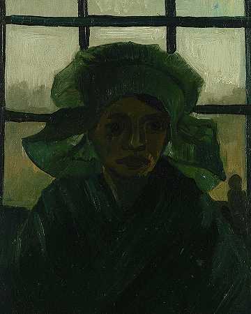 女孩的头`Head of a Girl by Vincent Van Gogh