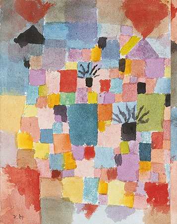 南方花园`Southern Gardens (1919) by Paul Klee