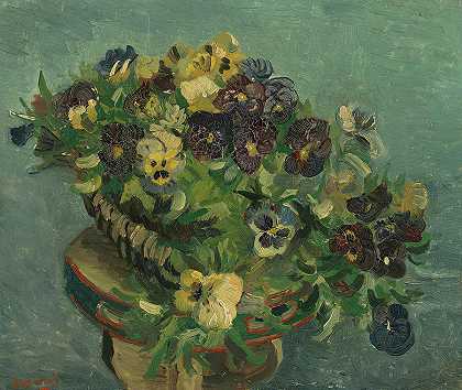 三色堇`Pansies by Vincent Van Gogh