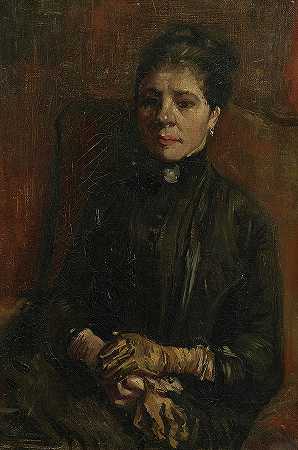 女性肖像-1`Portrait of a Woman – 1 by Vincent Van Gogh