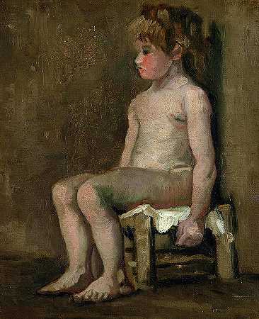 裸体女孩，坐着`Nude Girl, Seated by Vincent Van Gogh