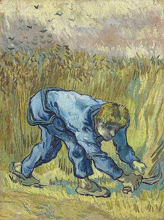 收割者，小米之后`The Reaper, after Millet by Vincent van Gogh