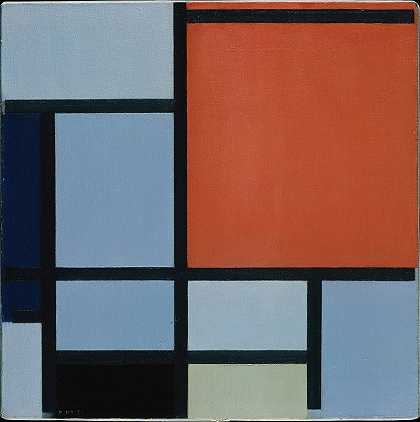作文`Composition (1921) by Piet Mondrian