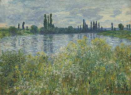 塞纳河畔`Banks of the Seine,Vétheuil (1880) by Claude Monet