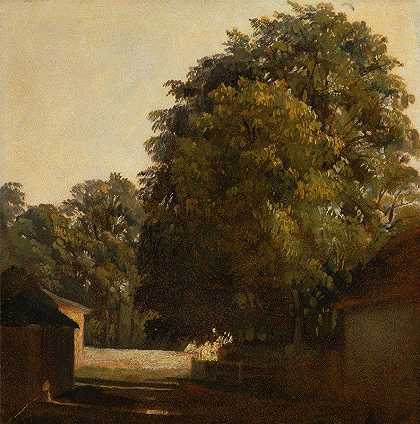 栗树景观`Landscape with Chestnut Tree by Peter DeWint