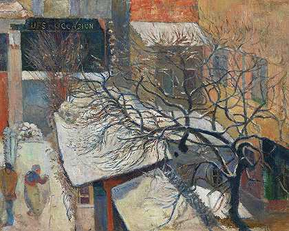 雪中的巴黎`Paris in the Snow by Paul Gauguin