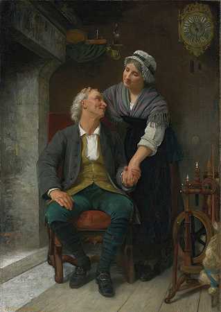 订婚后`After The Engagement by Elizabeth Jane Gardner Bouguereau