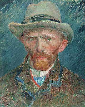 自画像，1887年`Self-Portrait, 1887 by Vincent van Gogh