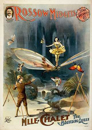 Rossow侏儒，明星专业公司。`Rossow Midgets, Star Speciality Co. (1896) by H.C. Miner Litho. Co.