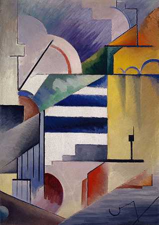 抽象构图I`Abstract composition I (1917~18) by Viking Eggeling