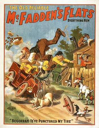 老牌可靠的麦克法登一切都是新的。`The old reliable McFaddens flats everything new. (1902) by U.S. Lithograph Co.