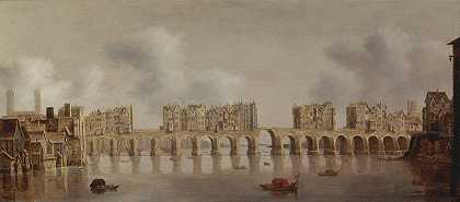 伦敦桥景观`View of London Bridge by Claude de Jongh