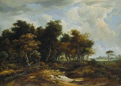 森林入口`Entrance to a Forest (ca. 1663 – 1665) by Meindert Hobbema