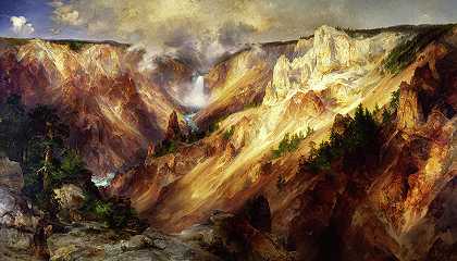 黄石大峡谷`Grand Canyon of the Yellowstone by Thomas Moran