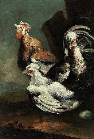 鸡`Chickens by John Burford