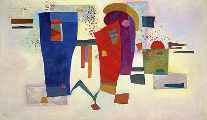 1935年`Accompanied Contrast, 1935 by Wassily Kandinsky