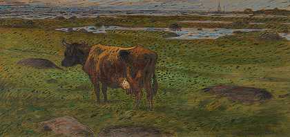 傍晚`Evening (1905) by Nils Kreuger
