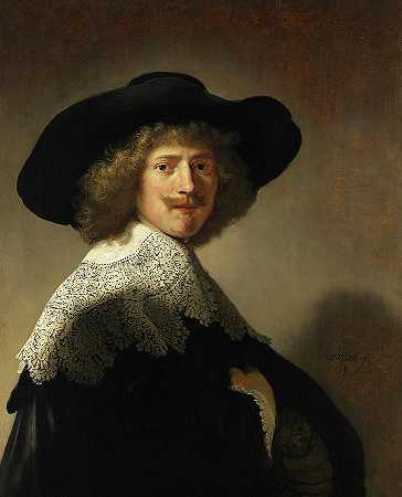 安东尼·库帕尔肖像`Portrait of Antonie Coopal by Rembrandt van Rijn