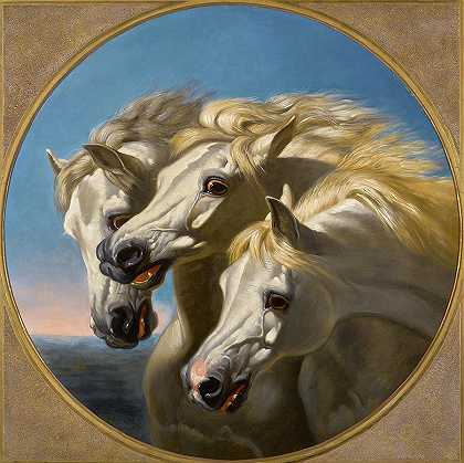 法老的马`Pharaoh\’s Horses by John Frederick Herring