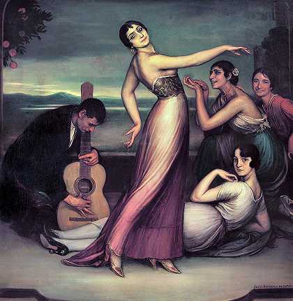 弗拉明戈歌舞`Flamenco songs and dances by Julio Romero de Torres