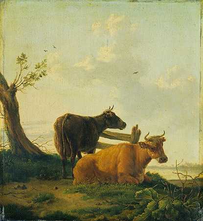 牛`Cattle (c. 1797) by Dionys van Dongen