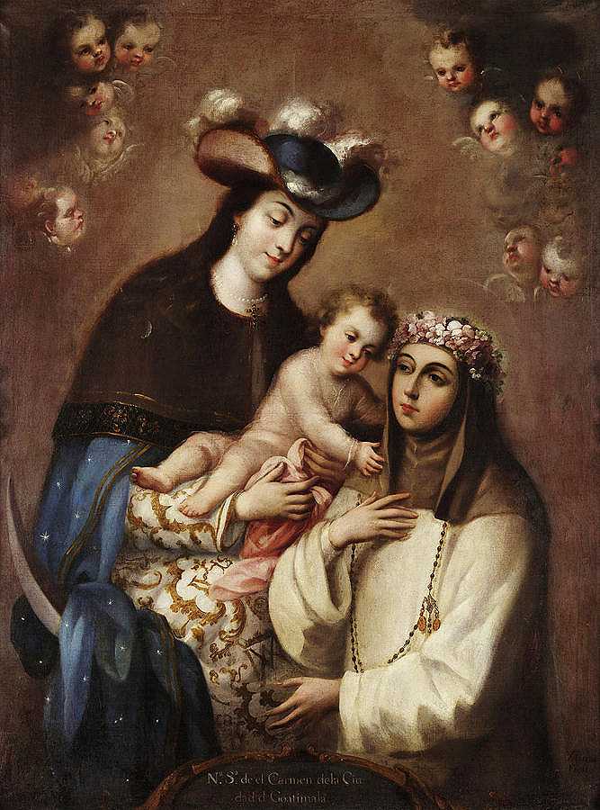 危地马拉卡门圣母`Virgin of Carmen of Guatemala by Jose de Ibarra