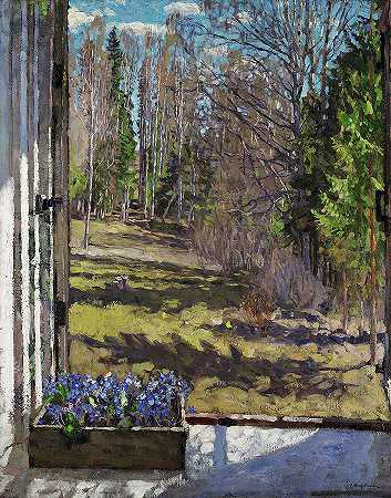 窗户`The window by Stanislav Julianovic Zukovskij