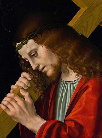 耶稣背着十字架`Christ Carrying the Cross (about 1495–1500) by Marco d&; Oggiono