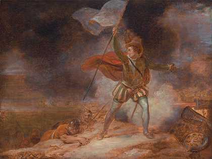 人类的七个时代——士兵随你喜欢，二、 七`The Seven Ages of Man~ The Soldier, ;As You Like It, II, vii (1798 ~ 1801) by Robert Smirke