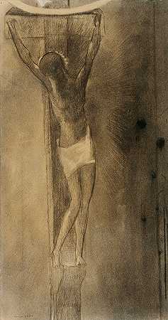 钉死在十字架上`Crucifixion by Odilon Redon