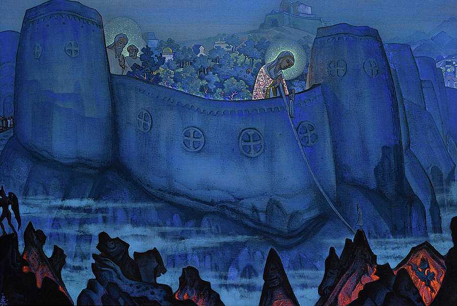 麦当娜·拉伯里斯，1931年`Madonna Laboris, 1931 by Nikolai Konstantinovich Roerich