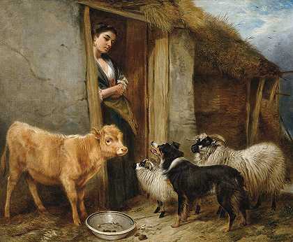 牧羊人s家`The shepherds home by Richard Ansdell