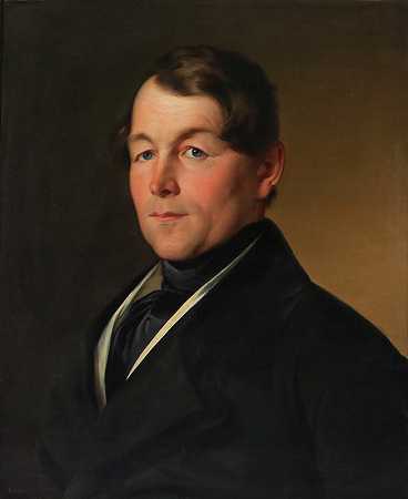 肖像`Portrait (1848) by Franz Dobiaschofsky