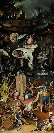 人间欢乐花园，右图`The Garden of Earthly Delights, Right Panel by Hieronymus Bosch