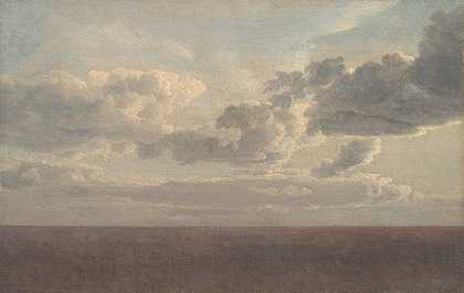 对海上云层的研究`Study of Clouds over the Sea (1826) by Christoffer Wilhelm Eckersberg