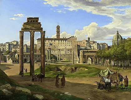罗马论坛`The Roman Forum by Johann Heinrich Schilbach