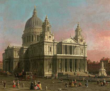圣保罗大教堂`Saint Paulls Cathedral by Canaletto