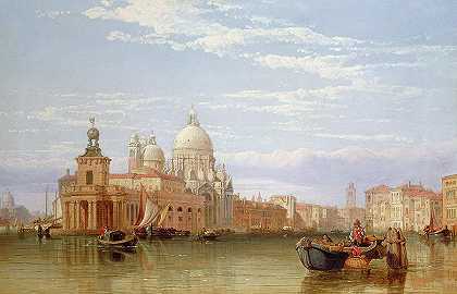 威尼斯大运河`The Grand Canal, Venice by George Clarkson Stanfield