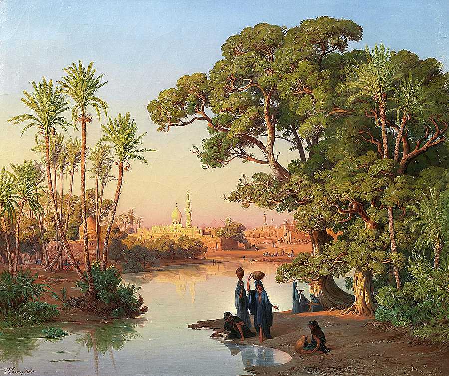 开罗郊区`Outskirts of Cairo by Johann Jakob Frey