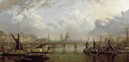 伦敦景观`View of London by John MacVicar Anderson