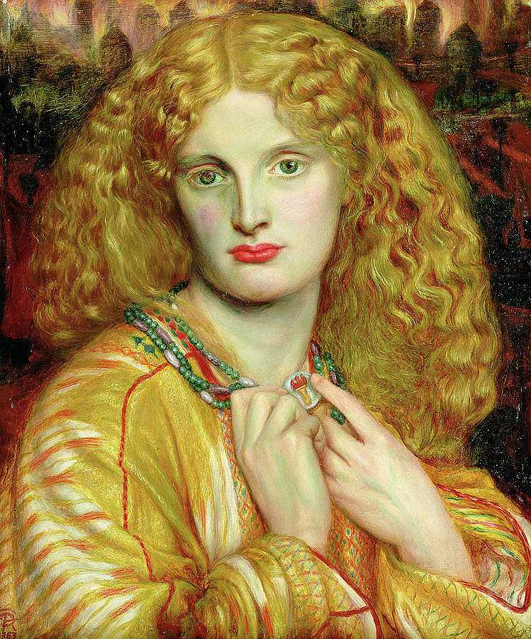 特洛伊的海伦`Helen of Troy by Dante Charles Gabriel Rossetti