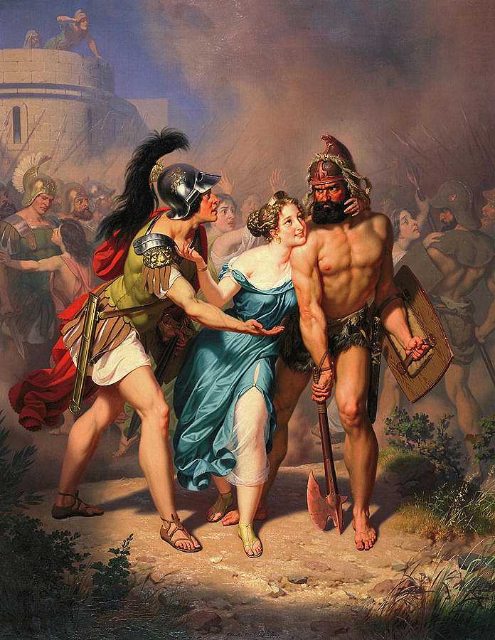 罗马人和萨宾人`The Romans and the Sabines by Charles Christian Nahl