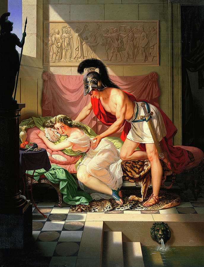 对萨宾家族的强奸`The Rape of the Sabines by Charles Christian Nahl
