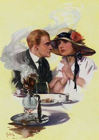 沸腾`Boiling over (1914) by Walter Dean Goldbeck